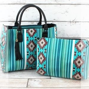 2 in 1 tassel tote